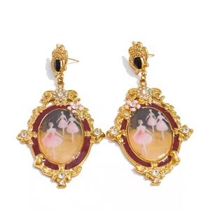 Sara Sotti Stainless Steel Elegant Ballerina Earrings